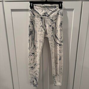 Marika black and white swirl print leggings